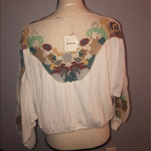 NWT- Free People/ Anthropologie embroidered top S - Picture 2 of 8